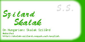 szilard skalak business card